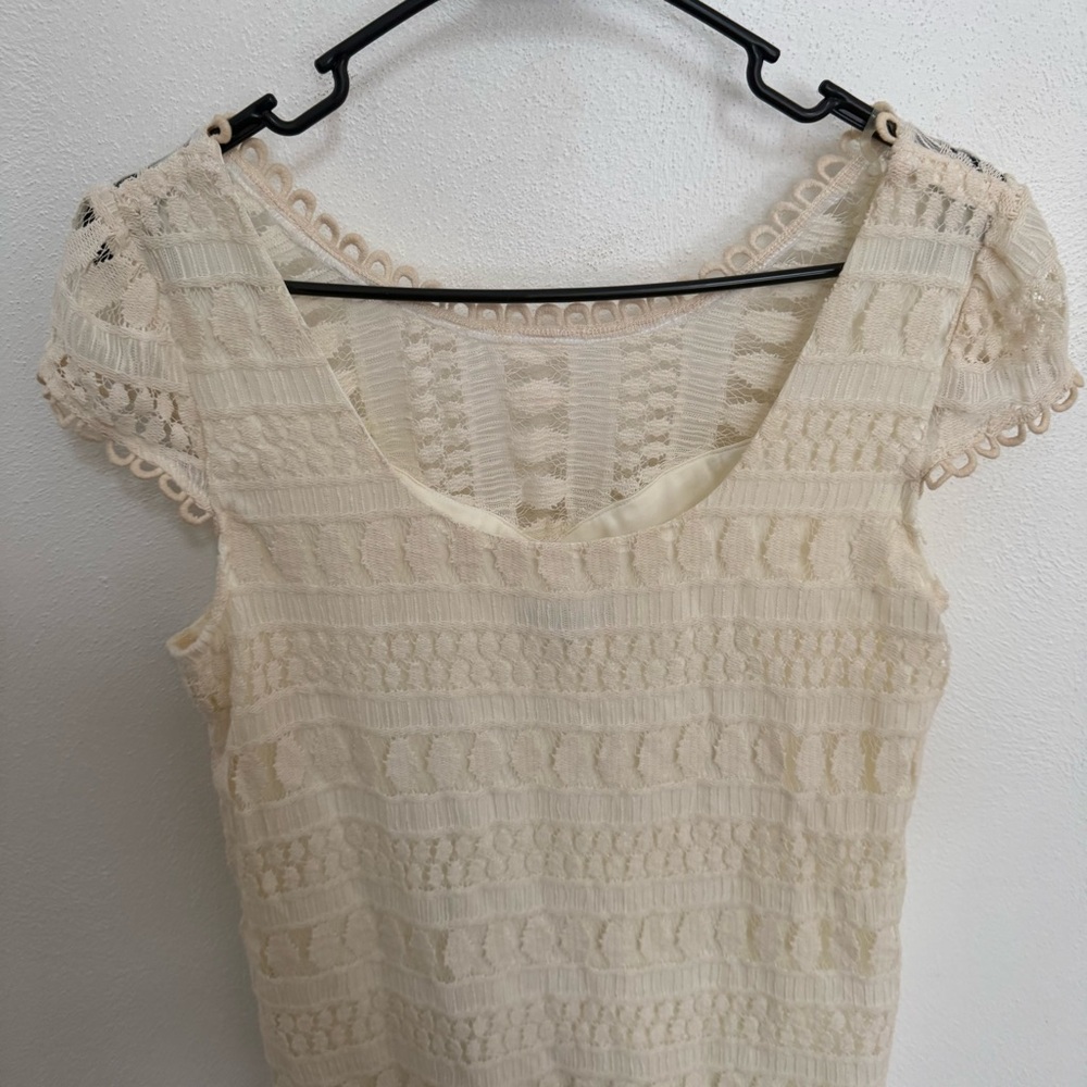 Charlotte Russe Cream Lace Mini Dress - Picture 6 of 9
